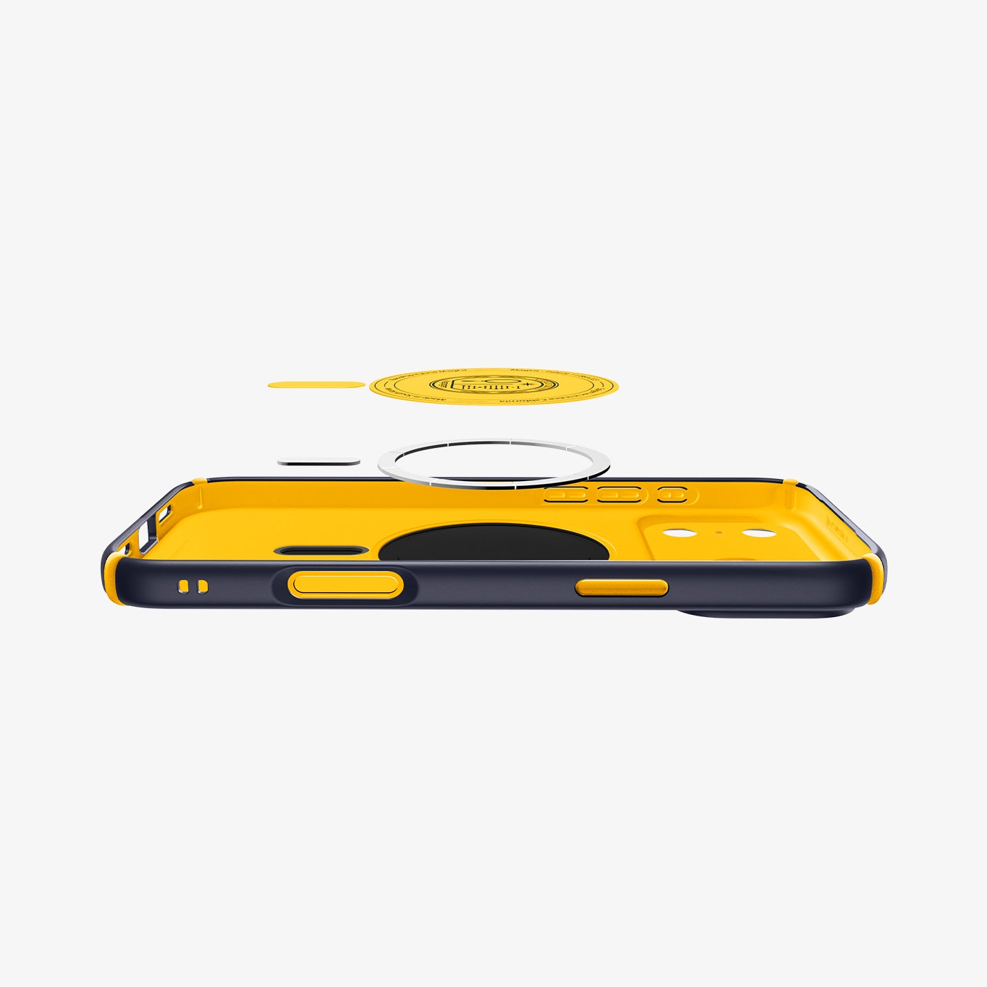 ACS09639 - iPhone 17 Pro Nano Pop Hybrid (MagFit) in Blueberry Navy showing the multiple layers of case