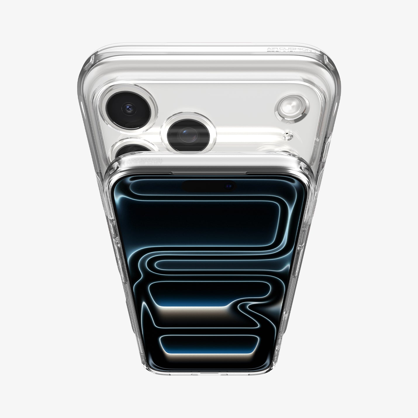 ACS10064 - iPhone 17 Pro Ultra Hybrid in Crystal Clear showing front and camera of back