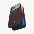 ACS09641 - iPhone 17 Pro Urban Fit T (MagFit) in Mocha Brown showing the back and front