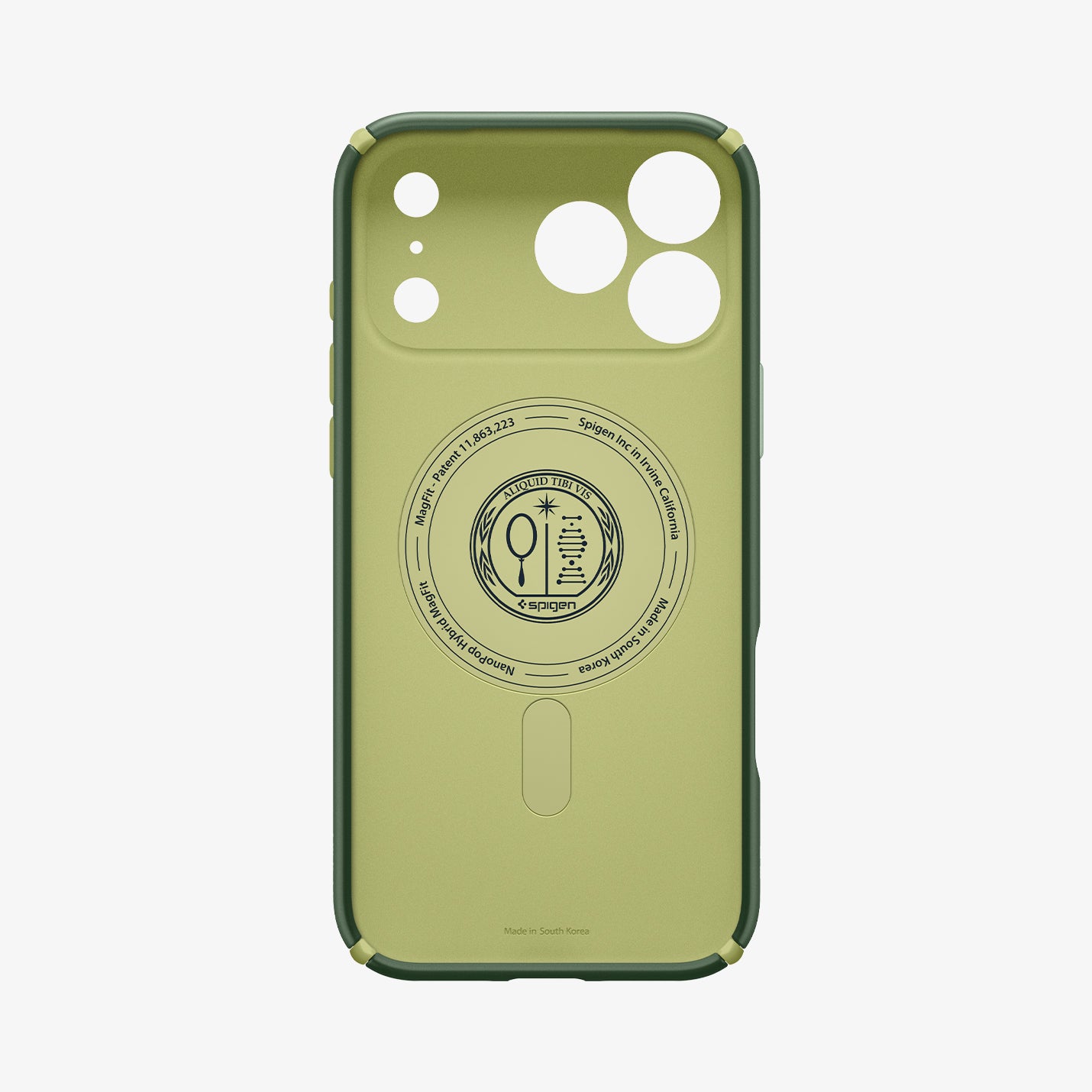 ACS09608 - iPhone 17 Pro Max Nano Pop Hybrid (MagFit) in Avo Green showing the inside of case