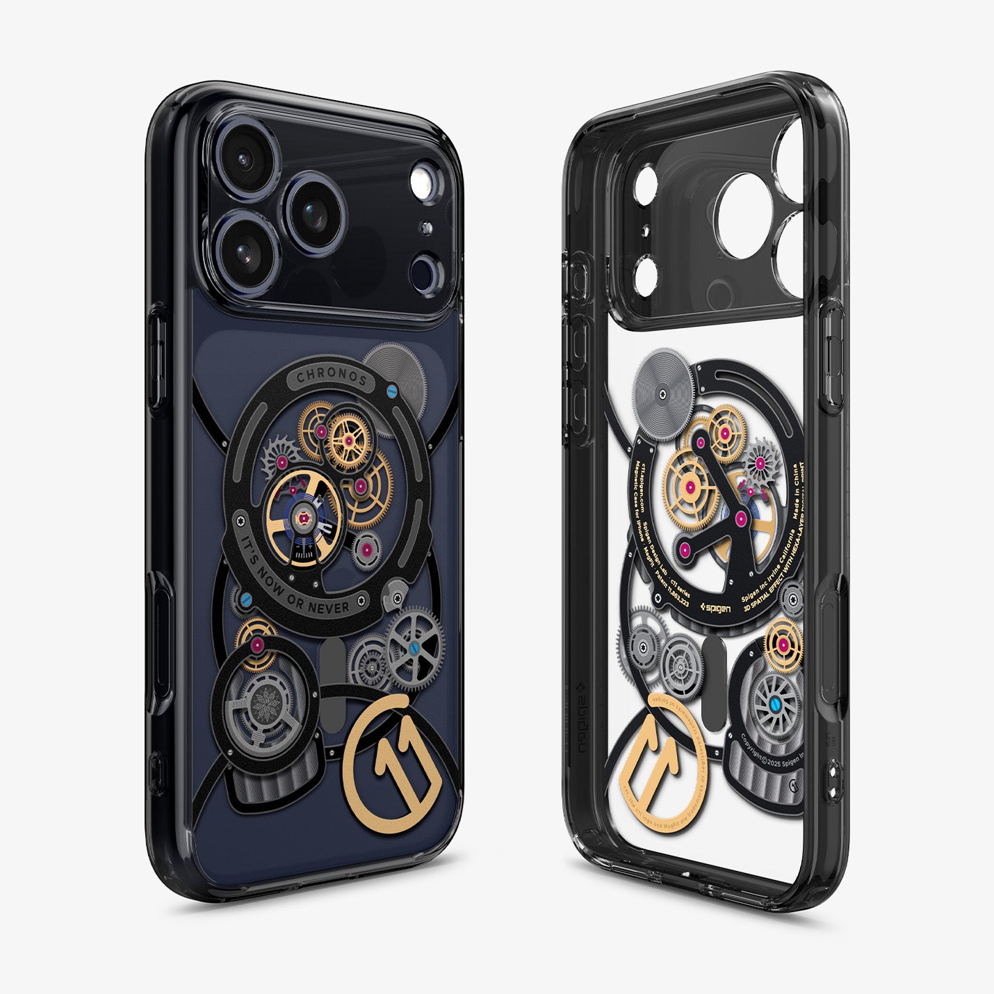 ACS10407 - iPhone 17 Pro Max Series Case c11 Series Chronos Edition (MagFit) showing the back, sides and inside of case