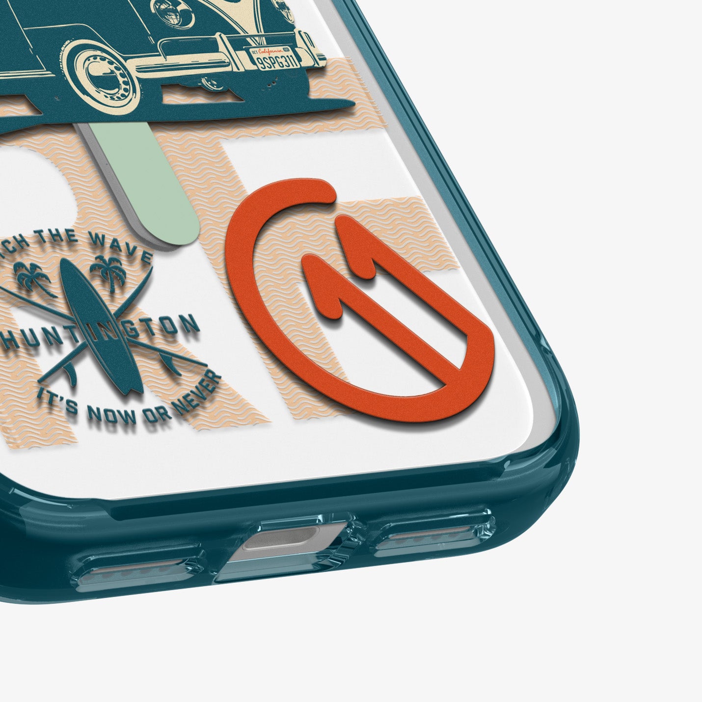 ACS10170 - iPhone 17 Pro Series Case c11 Series Huntington Edition (MagFit) showing the back zoomed in on c11 logo
