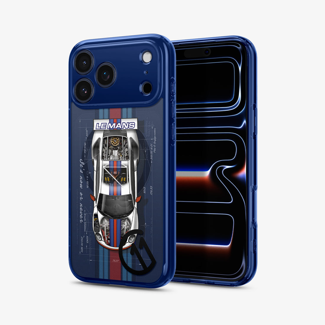 ACS10411 - iPhone 17 Pro Max Case c11 Le Mans Edition (MagFit) showing the back and front