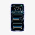 ACS11472 - Front view of Spigen C11 Cobalt Spring case on iPhone 17 Pro Max in periwinkle blue showing full display coverage