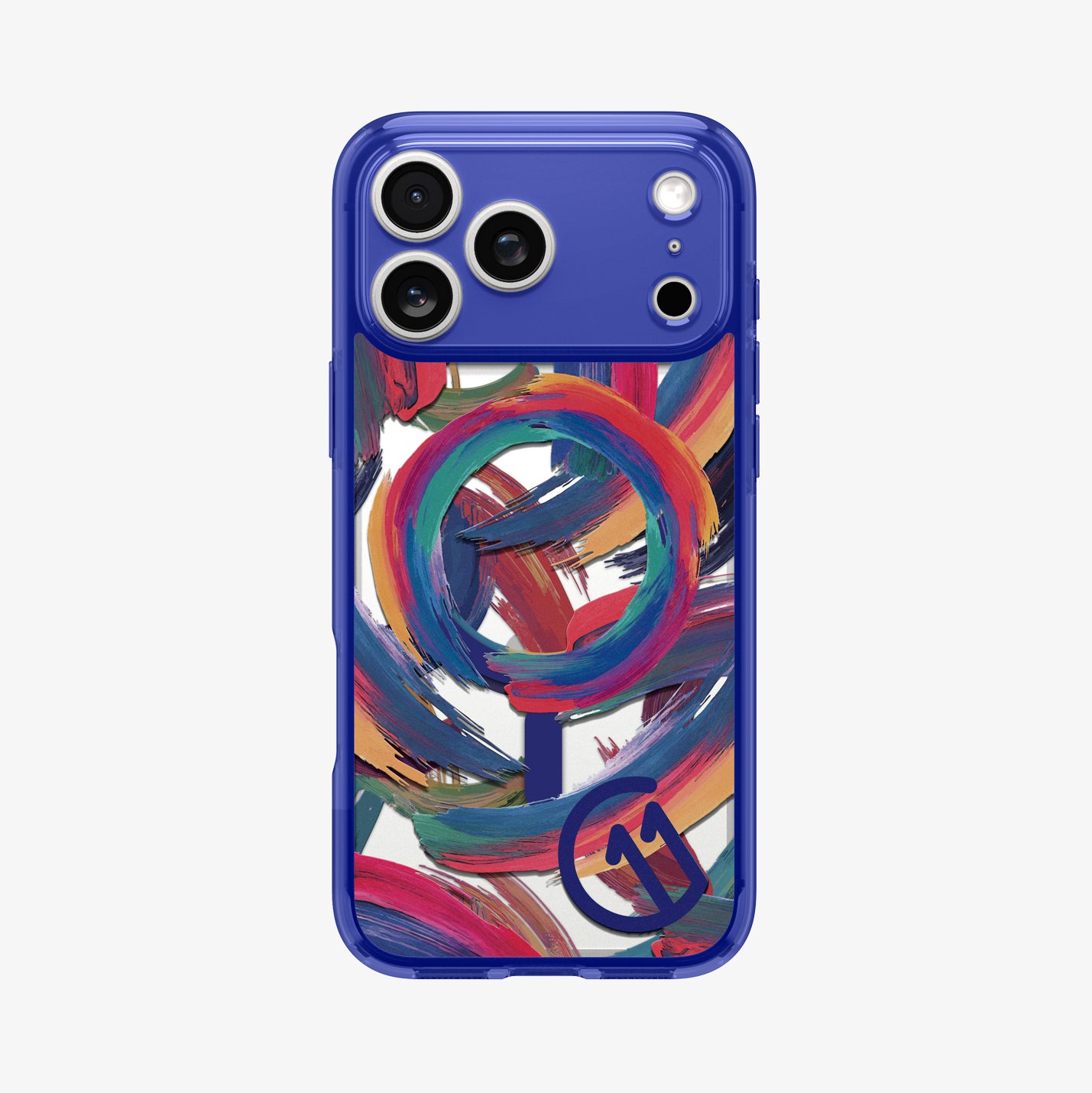 ACS11392 -  iPhone 17 Series C11 Palette case showing full back view with abstract brush artwork