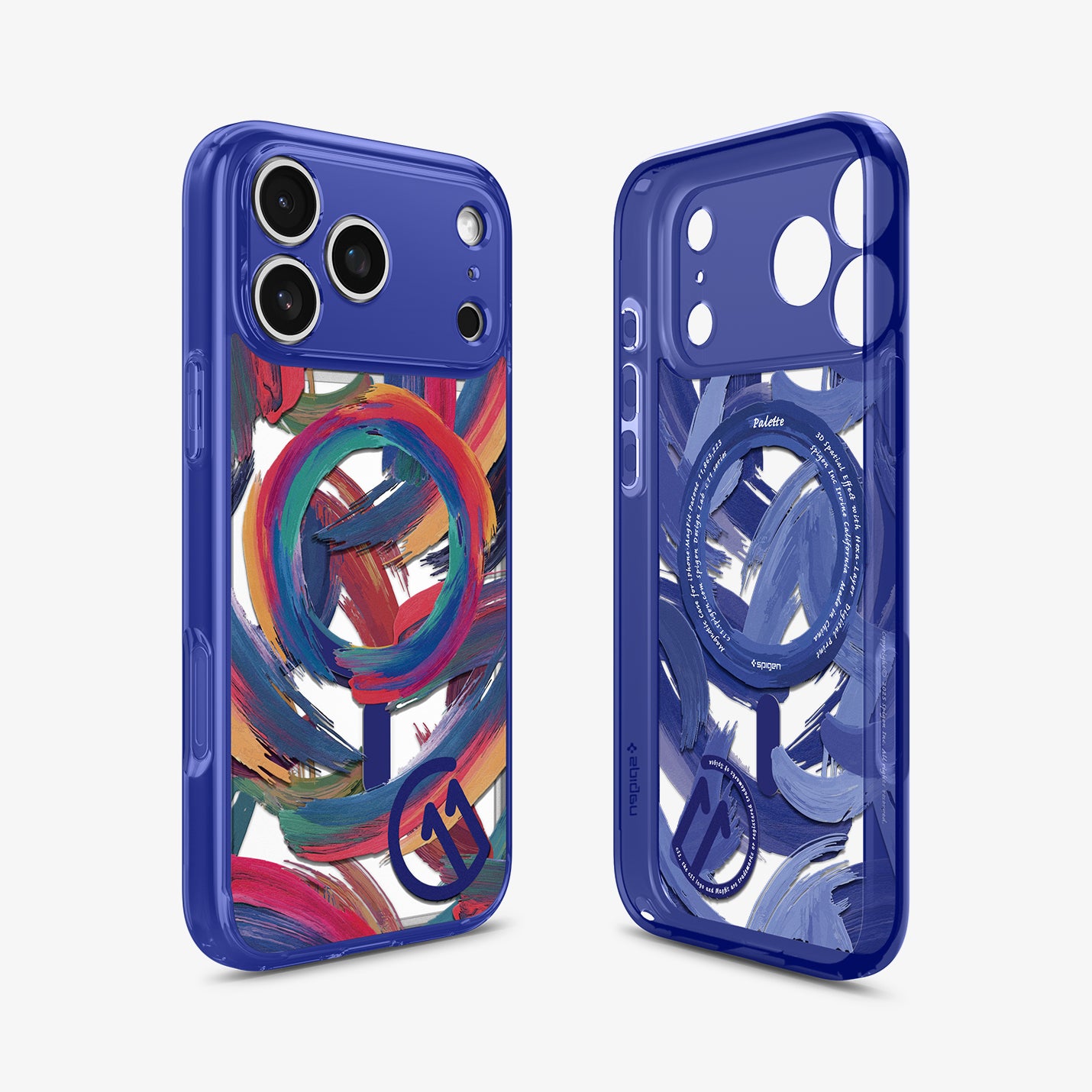 ACS11391 - iPhone 17 Series C11 Palette case showing back and inner shell with artwork detail