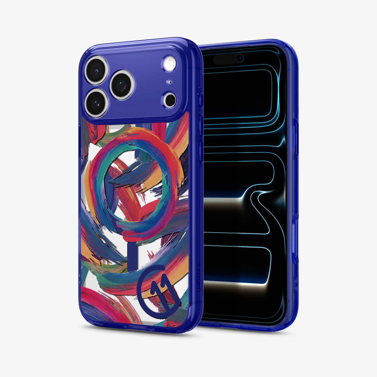 ACS11391 -  iPhone 17 Series C11 Palette case showing angled front and back view with camera area