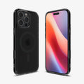 ACS08514 - iPhone 16 Pro Case Ultra Hybrid T (MagFit) in Frost Black showing the back, front and sides
