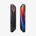 ACS09989 - iPhone 17 Case Enzo Aramid T in black showing the sides, partial back and front