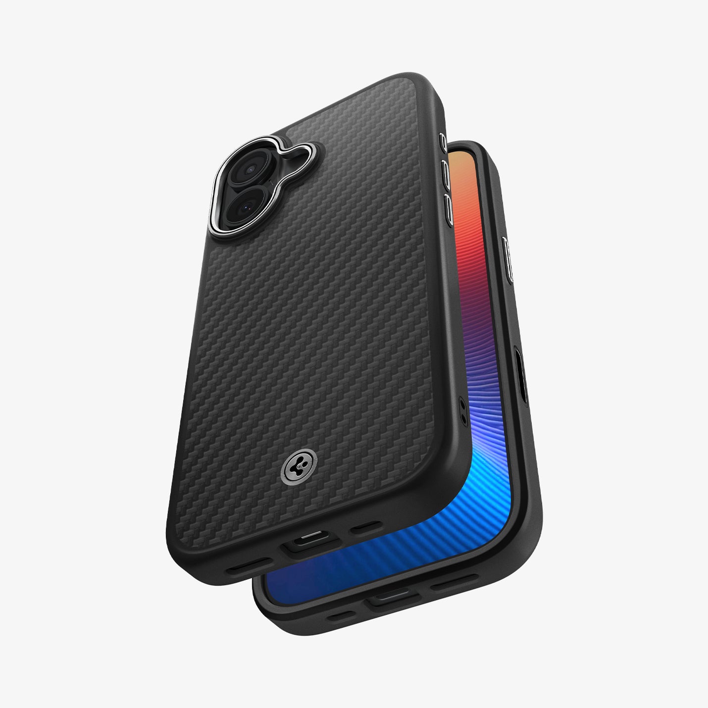 ACS09989 - iPhone 17 Case Enzo Aramid T in black showing the back, sides and bottom