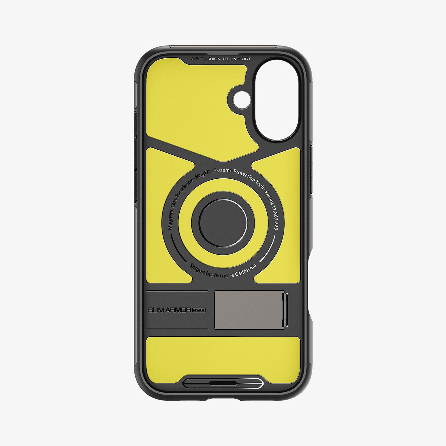 ACS08226 - iPhone 16 Case Slim Armor (MagFit) in Gunmetal showing the inner case
