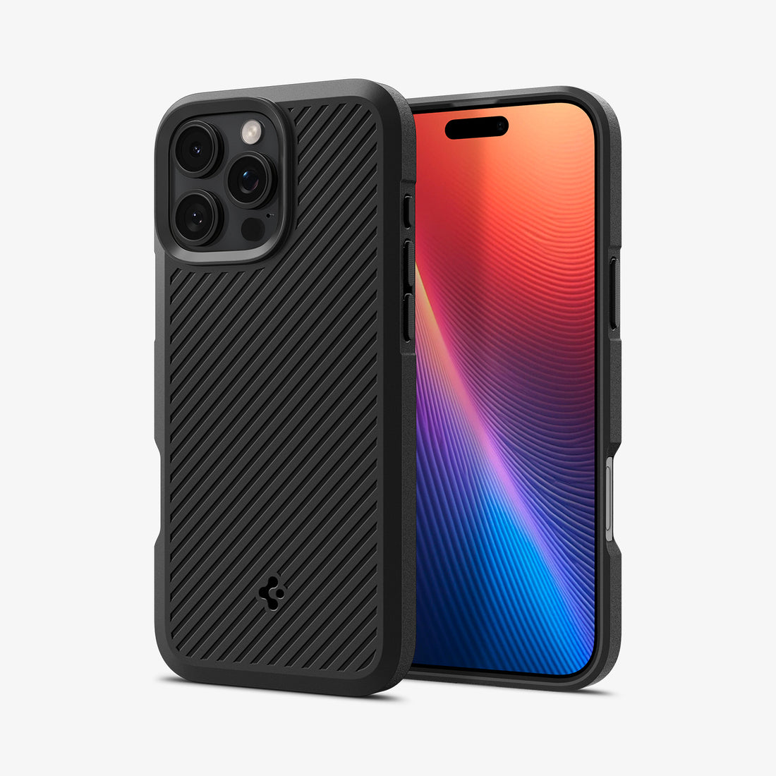 ACS08090 - iPhone 16 Plus Case Core Armor in Matte Black showing the back