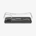 ACS08112 - iPhone 16 Pro Case Liquid Crystal in Crystal Clear showing the back, hovering above the device