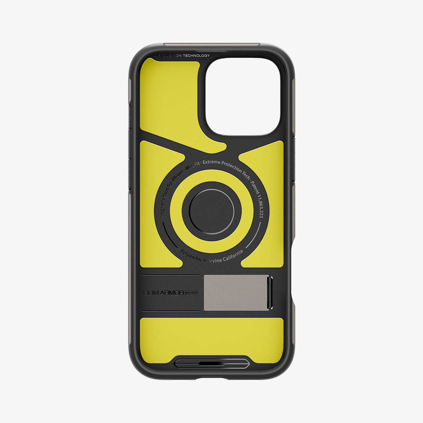 ACS08163 - iPhone 16 Pro Case Slim Armor (MagFit) in Gunmetal showing the inner case