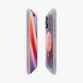 ACS08006 - iPhone 16 Pro Max Case Ultra Hybrid Classic (MagFit) in Classic Silver showing the partial back, partial front and sides