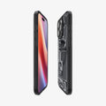 ACS08004 - iPhone 16 Pro Max Case Ultra Hybrid Zero One (MagFit) in Zero One showing the partial front, partial back and sides