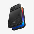 ACS09958 - iPhone 17 Pro Case Enzo Aramid T in black showing the back, sides and bottom