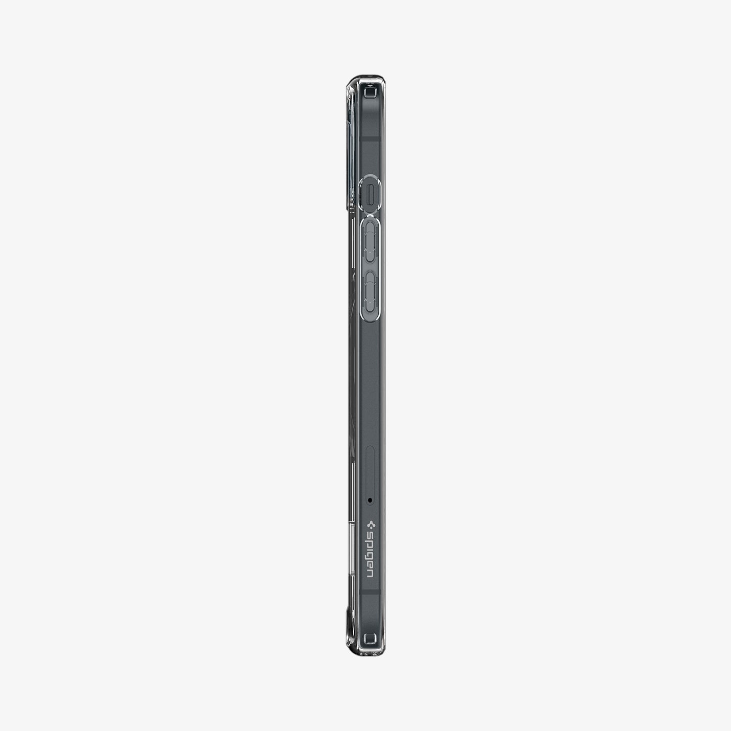 ACS06666 - iPhone 15 Plus Case Ultra Hybrid S (MagFit) in black showing the side