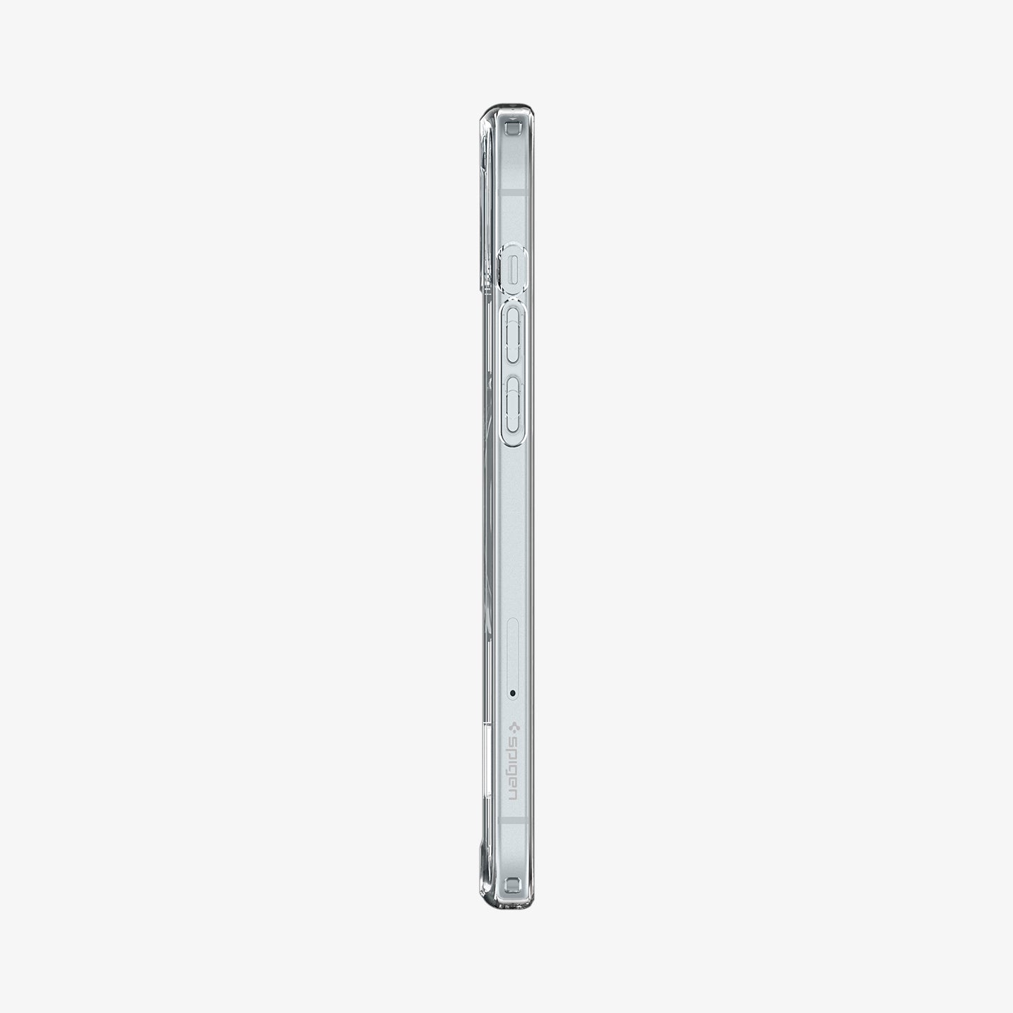 ACS06665 - iPhone 15 Plus Case Ultra Hybrid S (MagFit) in crystal clear showing the side