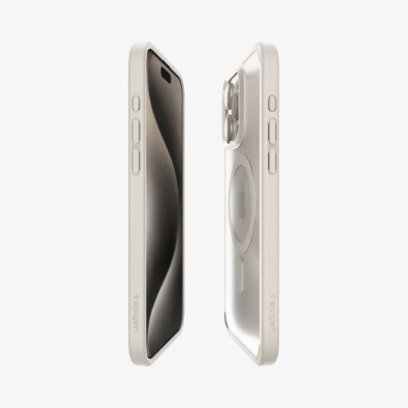 Funda de titanio Natural para Magsafe Mag Safe iPhone 15 Pro Max