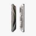 ACS07211 - iPhone 15 Pro Max Case Ultra Hybrid Zero One (MagFit) in Zero One Natural Titanium showing the sides, partial front and partial back