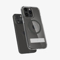 ACS06584 - iPhone 15 Pro Max Case Ultra Hybrid S (MagFit) in graphite showing the back and partial side