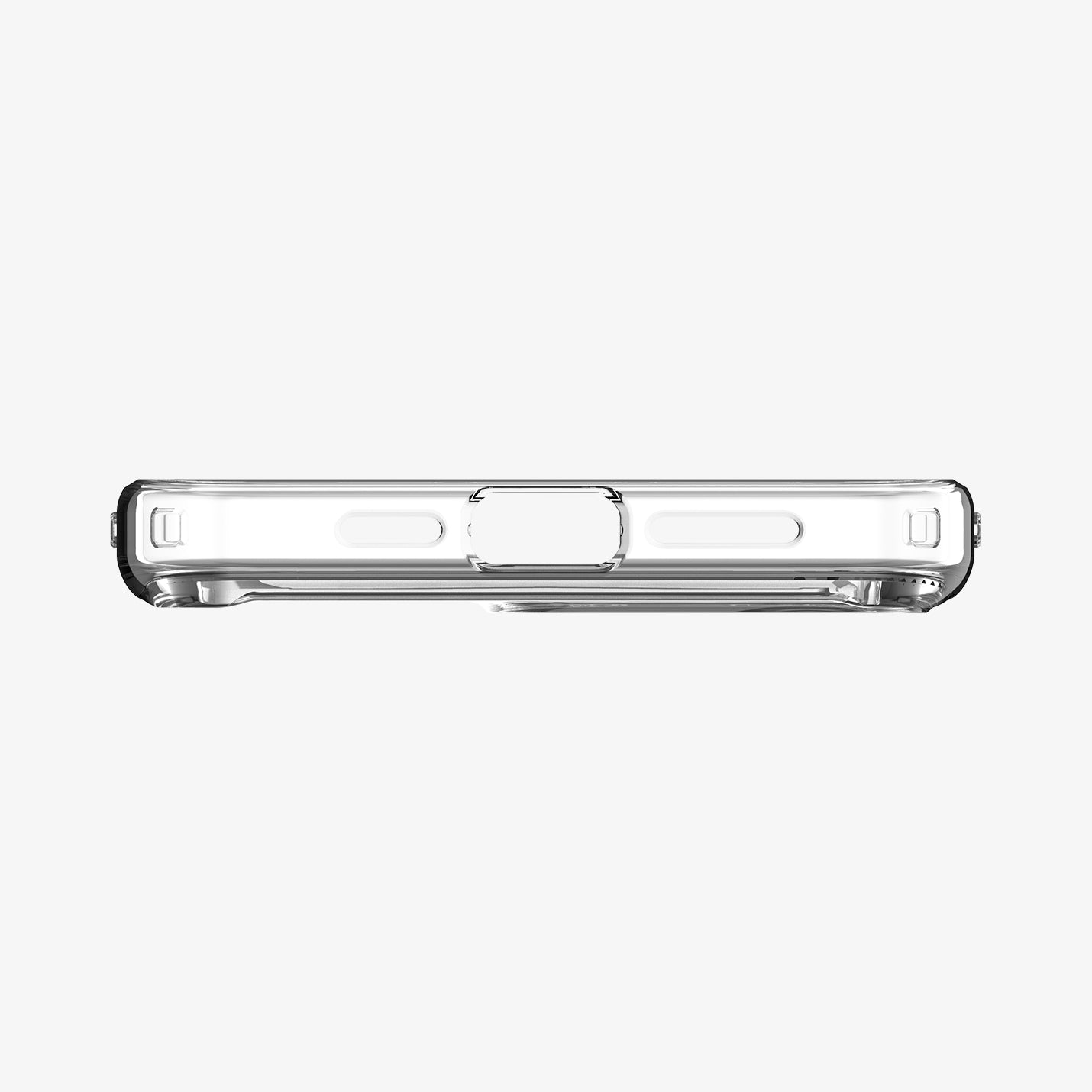 ACS06583 - iPhone 15 Pro Max Case Ultra Hybrid S (MagFit) in crystal clear showing the bottom
