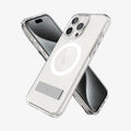ACS06583 - iPhone 15 Pro Max Case Ultra Hybrid S (MagFit) in crystal clear showing the back, front and sides