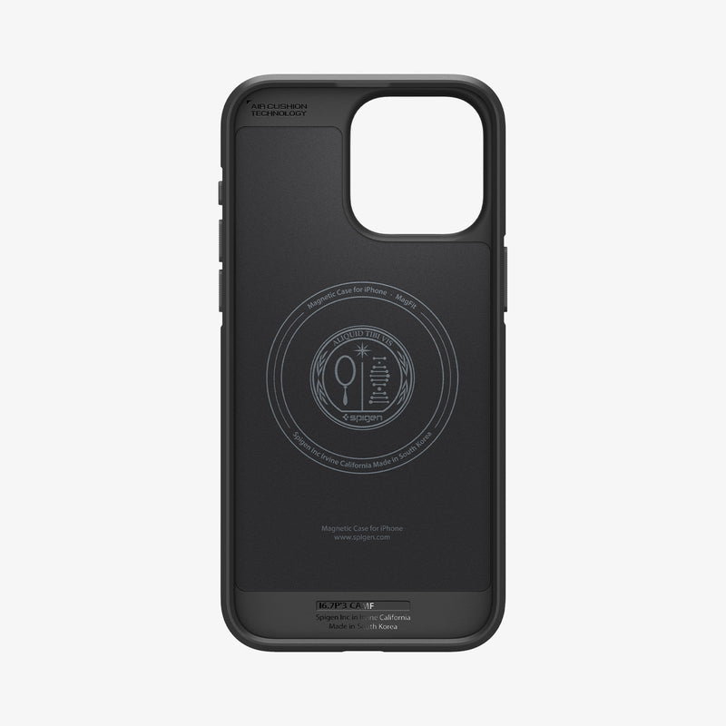 ACS06442 - iPhone 15 Pro Max Case Core Armor (MagFit) in Matte Black showing the inner case
