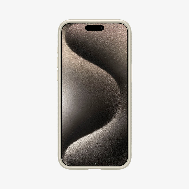 ACS07212 - iPhone 15 Pro Max Case Liquid Air in Natural Titanium showing the front