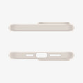 ACS07217 - iPhone 15 Pro Case Liquid Air in Natural Titanium showing the top and bottom
