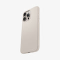 ACS07217 - iPhone 15 Pro Case Liquid Air in Natural Titanium showing the back, partial side and bottom