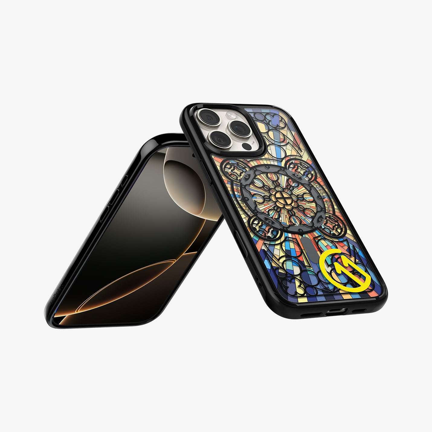 ACS09228 - iPhone 16 Pro Case c11 Series Magnolia Edition (MagFit + Camera Control) showing the back, partial front and sides