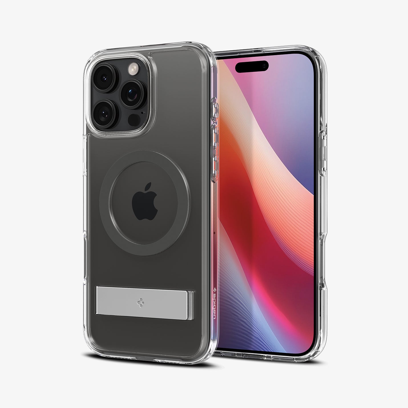 ACS08143 - iPhone 16 Pro Case Ultra Hybrid S (MagFit) in Graphite showing the back, partial front and sides