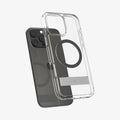ACS08143 - iPhone 16 Pro Case Ultra Hybrid S (MagFit) in Graphite showing the back, hovering in front of a device
