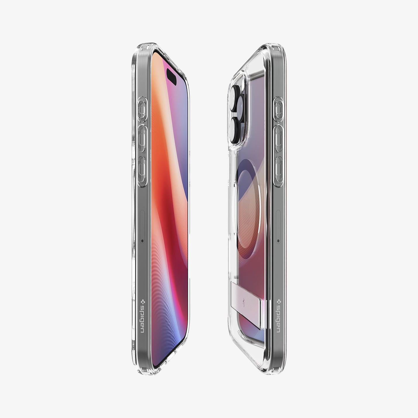 ACS08143 - iPhone 16 Pro Case Ultra Hybrid S (MagFit) in Graphite showing the partial back, front and sides