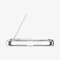 ACS08142 - iPhone 16 Pro Case Ultra Hybrid S (MagFit) in Crystal Clear showing the bottom, with built-in kickstand lifted up