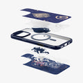 ACS09320 - iPhone 16 Pro Case c11 Series Fearless Edition (MagFit) in Fearless showing the inner layer detached, hovering above parts of the case design, the case and back design