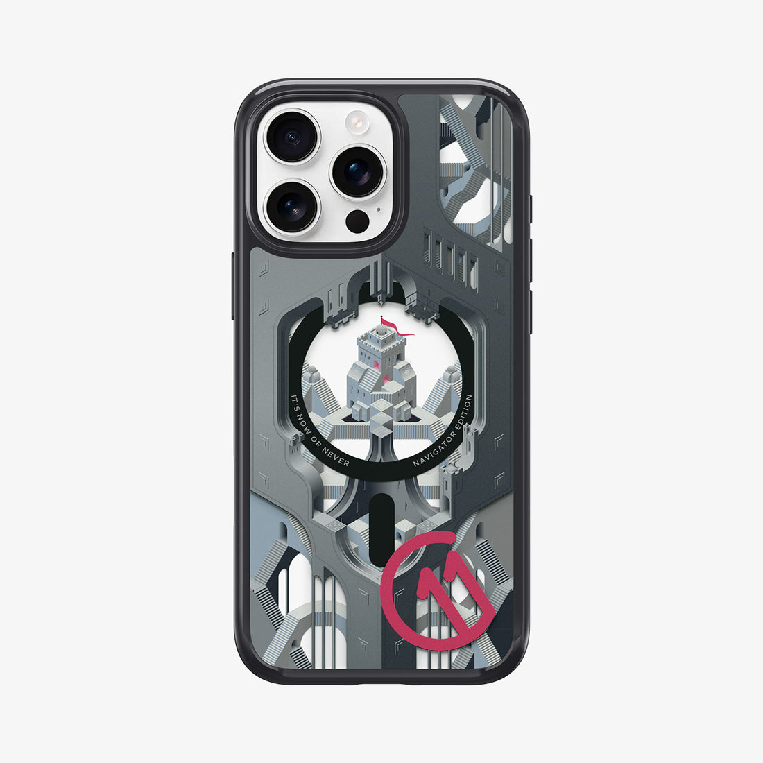 ACS09368 - iPhone 16 Pro Case c11 Series Navigator Edition (MagFit) in Navigator showing the back