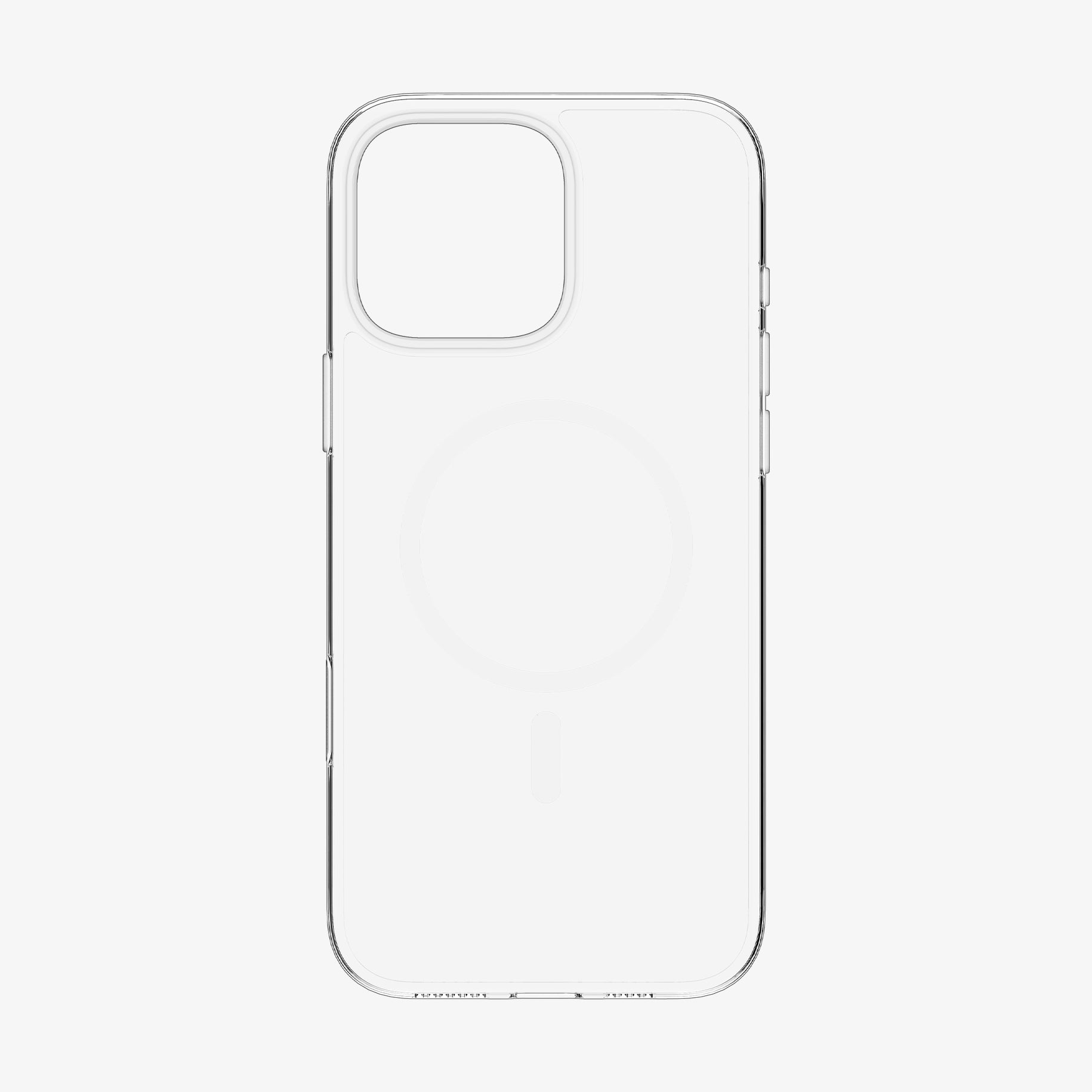 ACS09316 - iPhone 16 Pro Case Thin Fit T (MagFit) in clear showing the inside of case