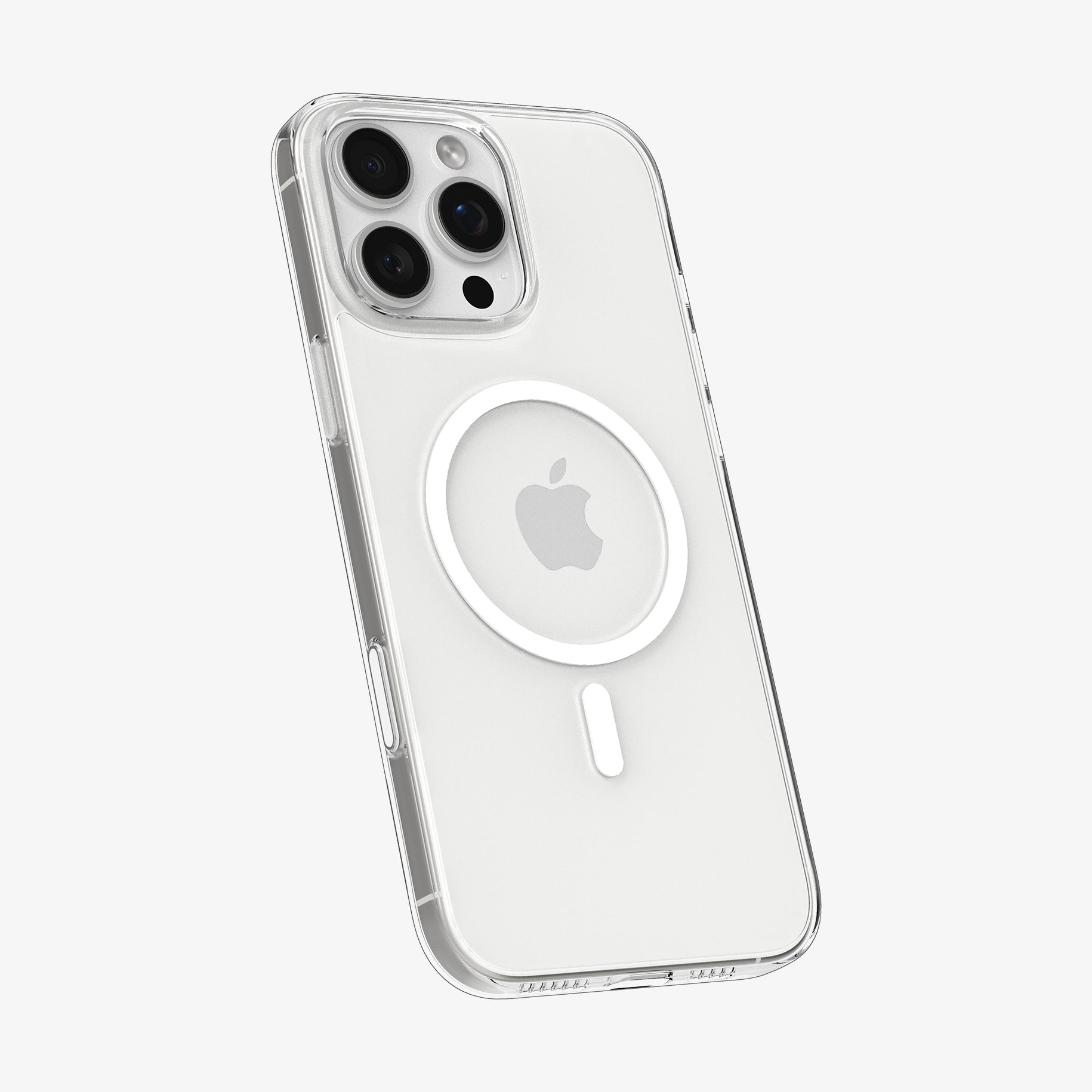 ACS09315 - iPhone 16 Pro Max Case Thin Fit T (MagFit) in clear showing the back and partial side