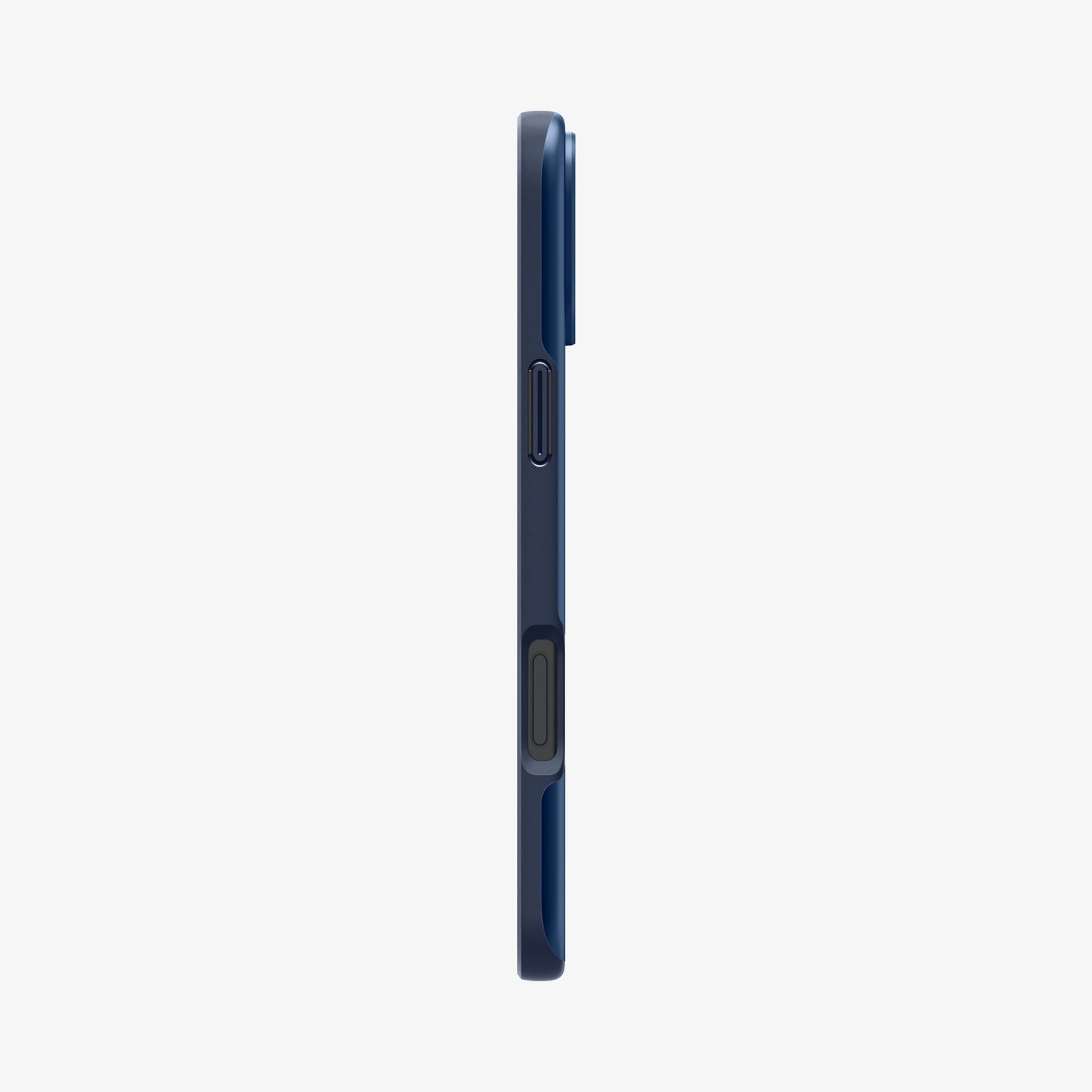 ACS08187 - iPhone 16 Case Thin Fit (MagFit) in Navy Blue showing the side