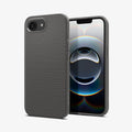 ACS09532 - iPhone 16e Case Liquid Air in Marble Gray showing the back, partial front and sides