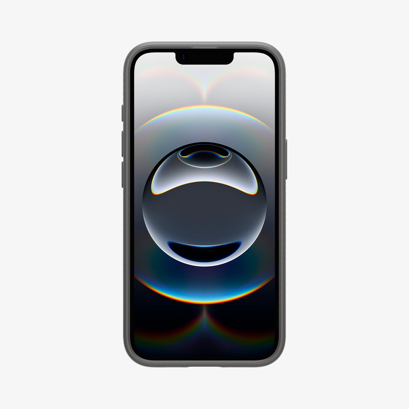 ACS09532 - iPhone 16e Case Liquid Air in Marble Gray showing the front