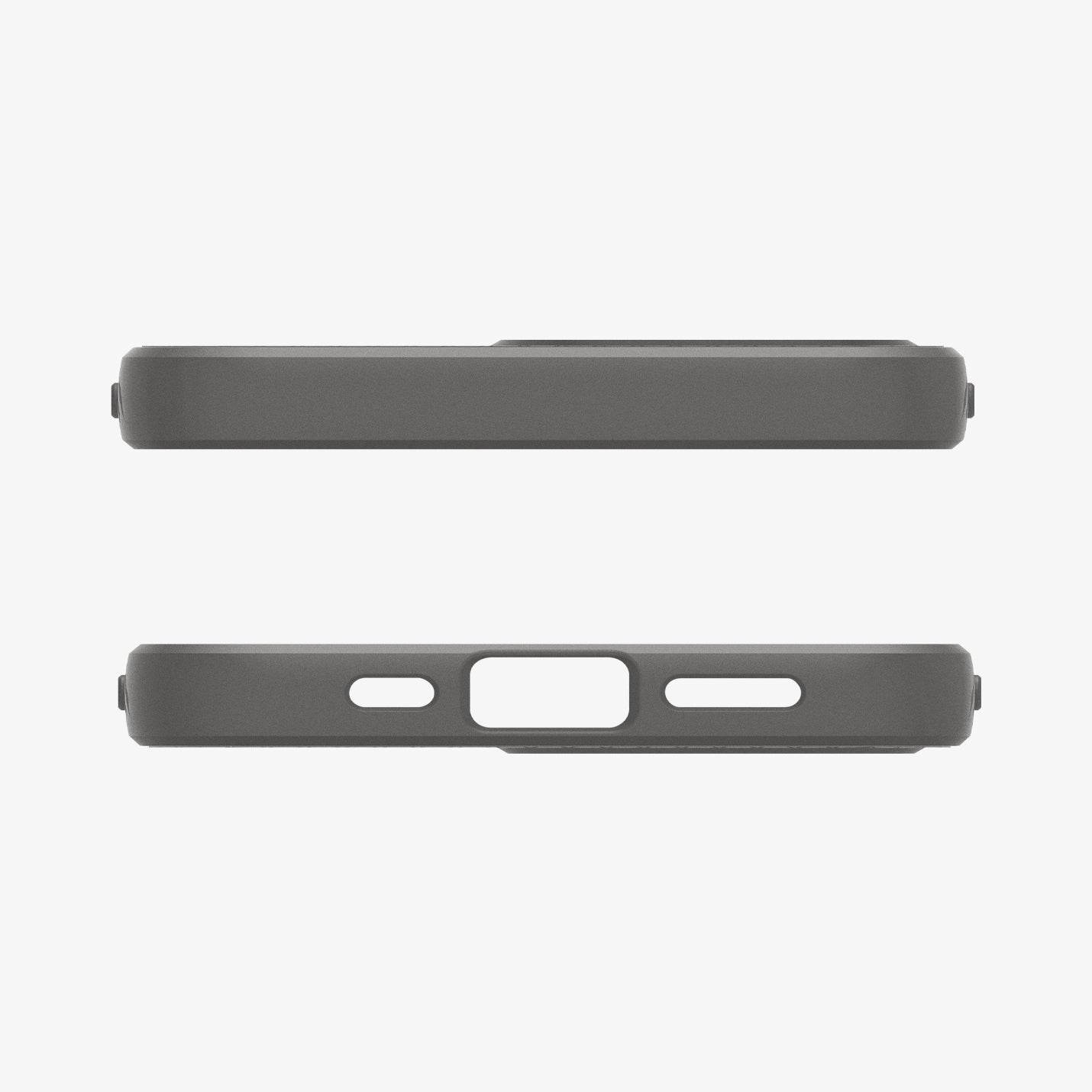 ACS09532 - iPhone 17e Case Liquid Air in Marble Gray showing the top and bottom