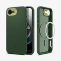 ACS09157 - iPhone 16e Case Nano Pop (MagFit) in Avo Green showing the back, partial front and sides