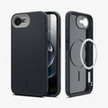ACS09155 - iPhone 16e Case Nano Pop (MagFit) in Black Sesame showing the back, partial front and sides