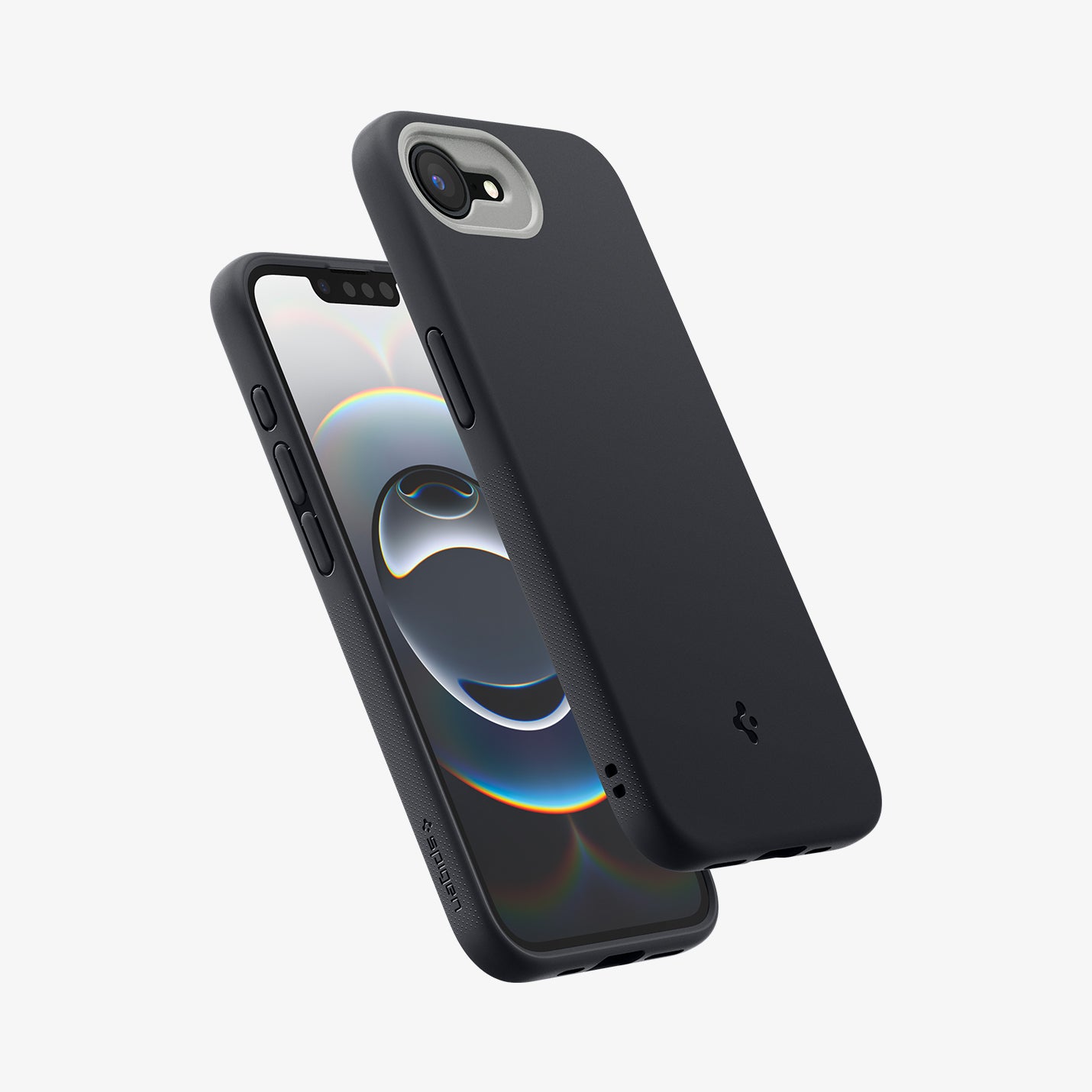 ACS09155 - iPhone 17e Case Nano Pop (MagFit) in Black Sesame showing the back, partial front, partial sides and bottom
