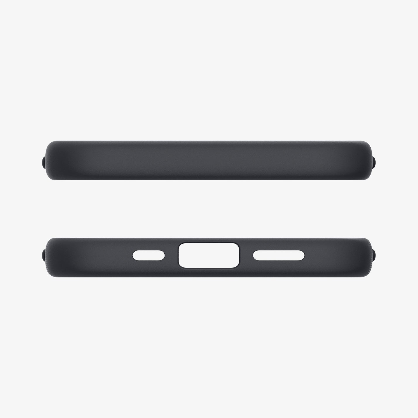 ACS09155 - iPhone 17e Case Nano Pop (MagFit) in Black Sesame showing the top and bottom