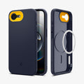 ACS09154 - iPhone 16e Case Nano Pop (MagFit) in Blueberry Navy showing the back, partial front and sides
